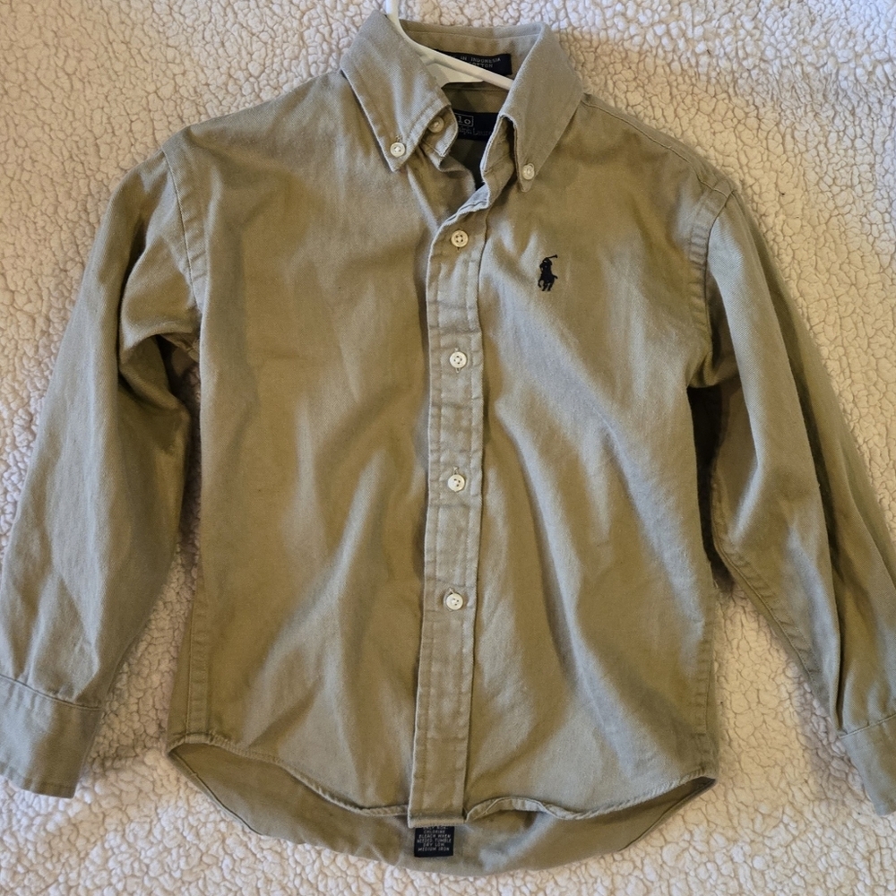 Polo Vintage 90's Polo by Ralph Lauren Tan Button Down Shirt